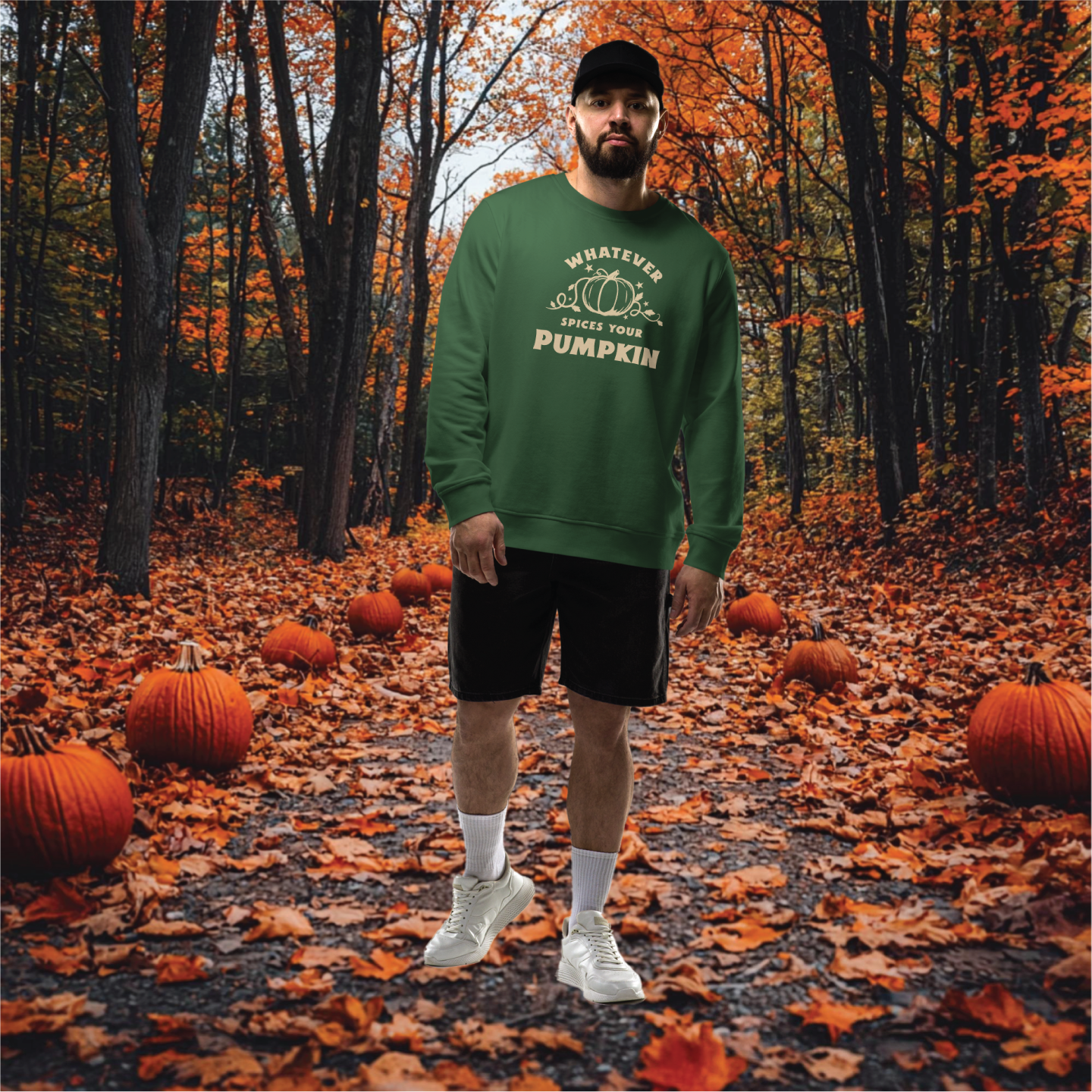Funny Pumpkin Sweatshirt - 'Whatever Spices Your Pumpkin' - Cozy Fall Apparel - Cute Halloween Gift - Seasonal Fashion