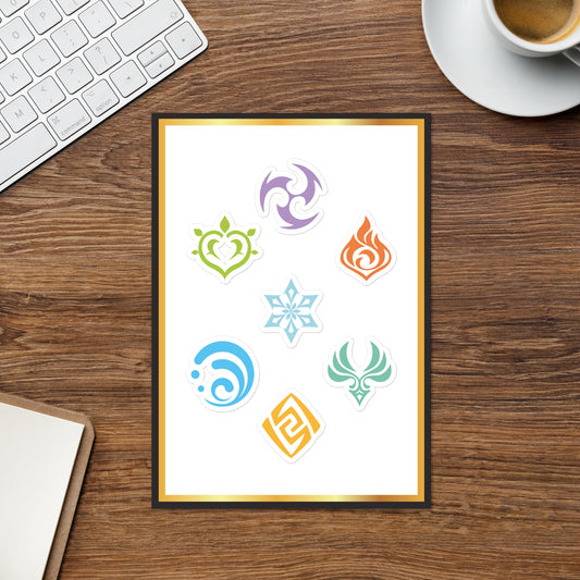 Elements - Sticker Sheet - Genshin Impact