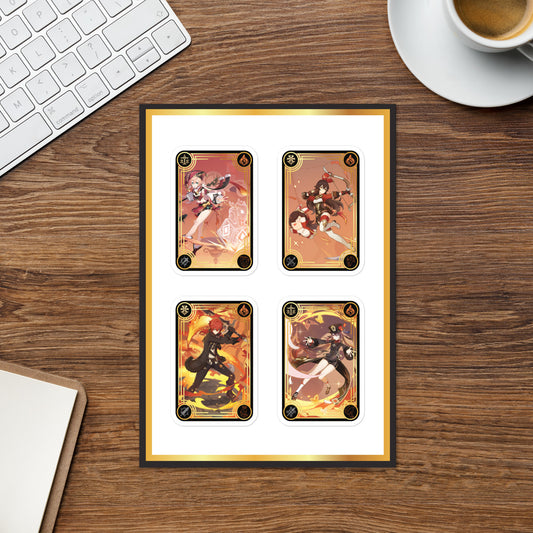 Pyro 3 - Sticker Sheet - Genshin Impact