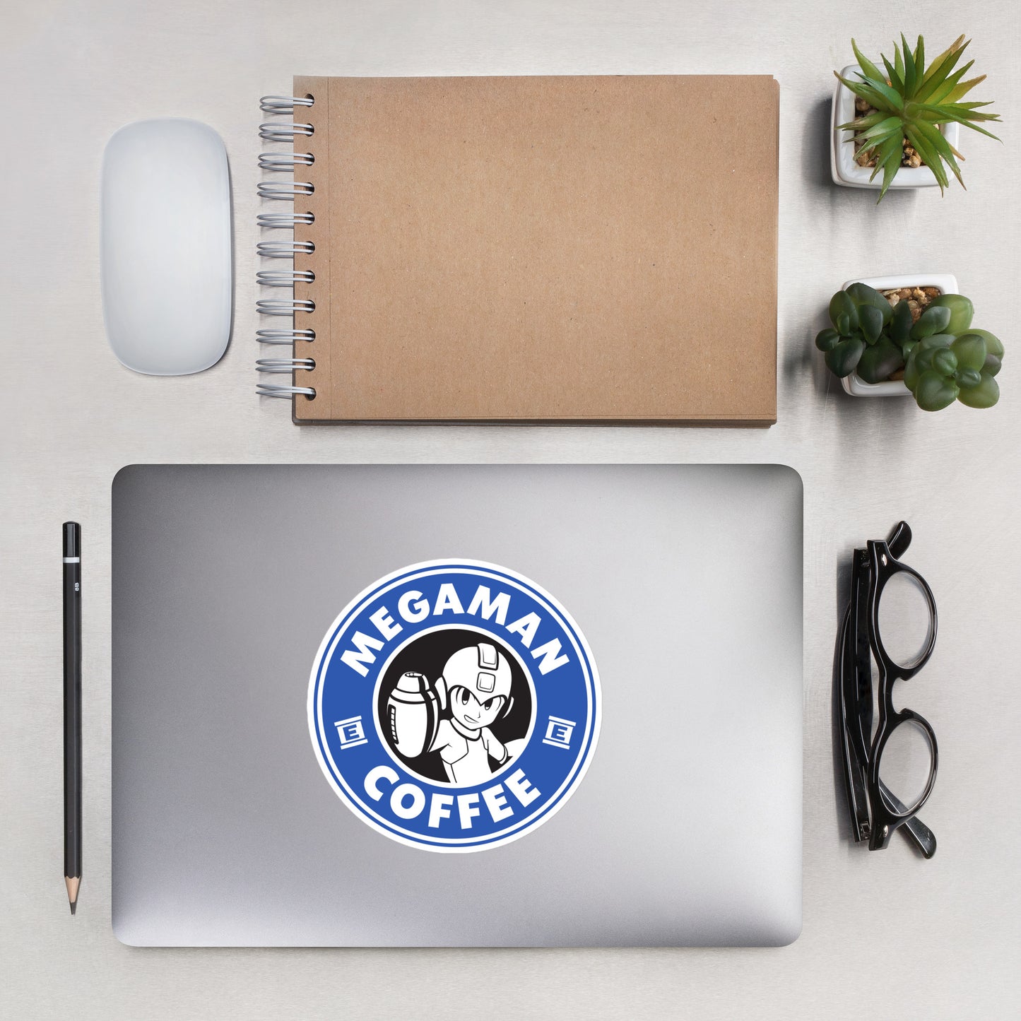 Megaman - Coffee Spoof - Sticker