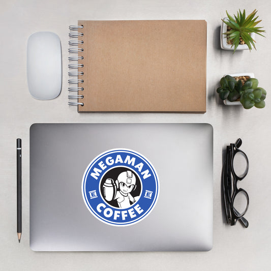 Megaman - Coffee Spoof - Sticker
