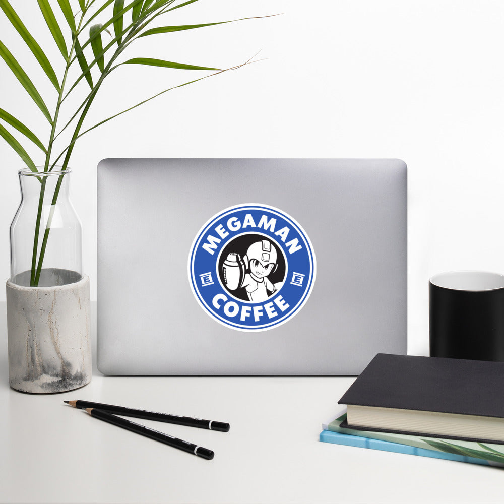 Megaman - Coffee Spoof - Sticker