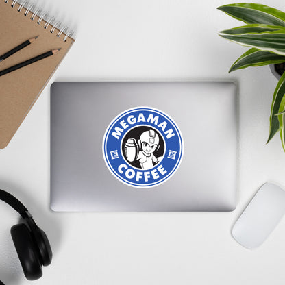 Megaman - Coffee Spoof - Sticker