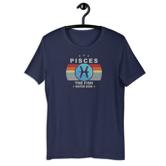 Pisces Water Sign Astrology Zodiac Retro Vintage Element